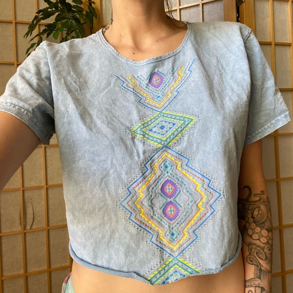 🌵SOLD - SABUKU ARTWEAR BEAUTIFUL DENIM TOP - Picture 3 of 3